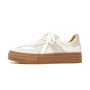 Стильные скейтбординг кроссовки Women's Ecru с серым Beau Today, экрю серый