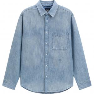 Рубашка мужская светлая потертая GAP, Light Washed