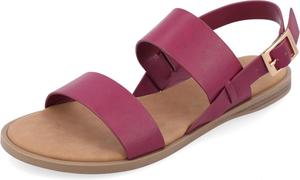 Женские сандалии на плоской подошве Journee Collection Lavine с множеством ремешков, Raspberry