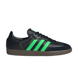 Кроссовки Adidas Samba OG, Black Screaming Green Gum