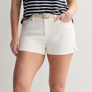 Женские джинсовые шорты mid rise curvy Sonoma Goods For Life, White