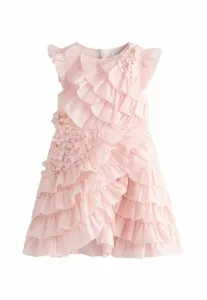 Элегантное платье прямого кроя с объемными оборками Baker By Ted Baker, Pink