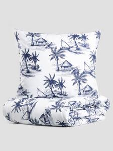 Комплект постельного белья из микрофибры "Nakla" в сине-белом цвете - (Д)220 x (Ш)200 см Homla