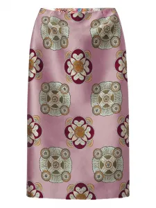 Юбка-карандаш с цветочным принтом La DoubleJ, розовый
