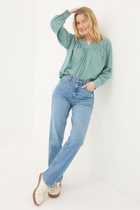 Fatface Comfort стрейч прямые джинсы Fat Face, синий