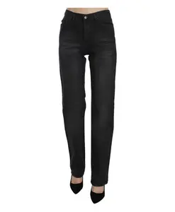 Стильные черные джинсы с высокой талией Just Cavalli, черный