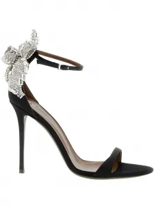 Босоножки Clandestino на шпильке, украшенные драгоценными камнями, 105 мм Giuseppe Zanotti, черный