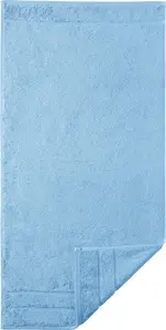 Банное полотенце Egeria "Престиж", (1 шт.), однотонная программа с полосатой каймой, хлопок SUPIMA 75х160 см (1 шт.), цвет mittelblau