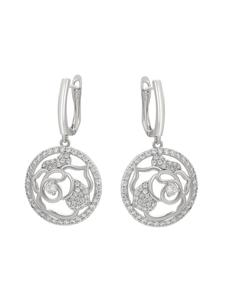 Faina Женские висячие серьги серебристо-белого цвета