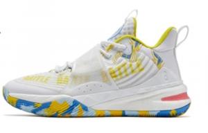 Баскетбольные кроссовки Ice Blade мужские  среднего размера белые / замороженные синие Qiaodan