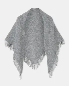 Треугольный шарф с бахромой Green Coast, светло-серый