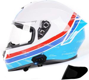 Шлем мотоциклетный Bluetooth Full Face, черный