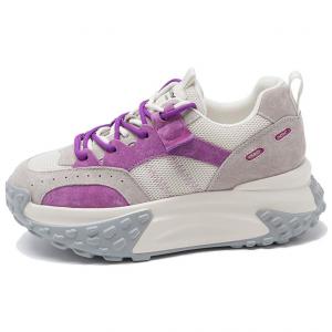 AGSDON Женские низкие массивные кроссовки Beige Purple, цвет Beige Purple
