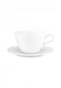 Кофейная чашка Seltmann Weiden Nori Home с блюдцем, 370 мл, белый