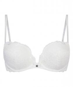 Hunkemöller Push-up бра 'Marine' в белом цвете
