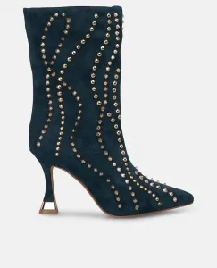 Женские ботильоны на шпильке с декоративными заклепками Alma en Pena, темно-синий