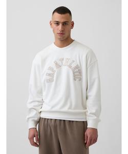 (U) Винтажная мягкая махровая ткань французского махрового трикотажа, объемная спортивная толстовка GAP.