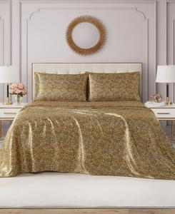 Комплект постельного белья из атласа, 3 предмета, размер twin xl Juicy Couture, Monica Leopard