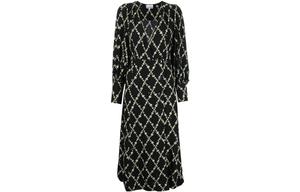 Женское платье с длинными рукавами GANNI, черное