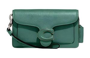 COACH Кожаная сумка через плечо на запястье женская зеленая