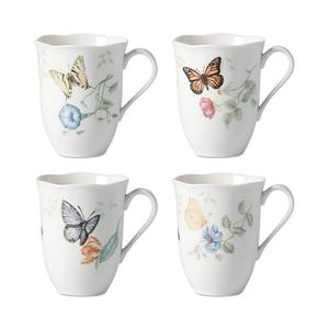 Кружка Lenox Butterfly Meadow, набор из 4 шт, белый
