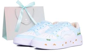 Li-Ning Li Ning Floating Boat Cushioning, Wear Resistant Low top Skateboard Shoes Women's Light Blue