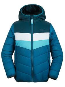 Всесезонная стеганая куртка Баз в сине-бирюзово-белом цвете Peek U