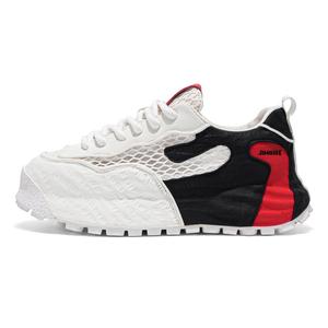 Нескользящие, износостойкие, дышащие, увеличивающие рост низкие кроссовки на массивной подошве для мужчин King Jinmai, White