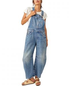 Джинсы Free People Lucky You Overall, цвет Ultra Light Beam