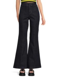 Джинсы широкие темные Alice + Olivia, цвет Dark Rinse