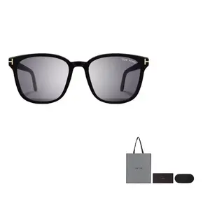 TOM FORD Унисекс квадратные солнцезащитные очки из металла и сплава разноцветные, Black