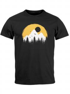 Neverless Футболка 'Mountains' в черном цвете