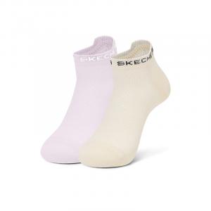 Комфортные спортивные носки до щиколотки женские 2 пары Skechers, фиолетовый/желтый