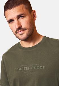 Футболка Street One MEN Print T-shirt, Grün/Dark Green