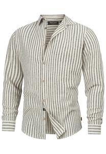 Рубашка на пуговицах классического кроя INDICODE JEANS Terra, дымно-синий