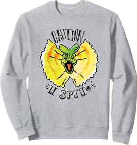 Футболка с надписью «Мир Юрского периода: ОСТОРОЖНО, Я ПЛЕВАЮ» Jurassic World, серый