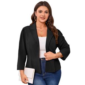 Женский блейзер с лацканами и длинными рукавами Seoria, Black