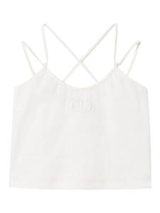 Топ с мелкими ребрами TWINSET Kids, белый