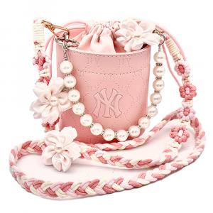 MLB Ручная вязаная сумка-ведро женская розовая, Pink