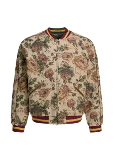 Пальто на молнии с цветочным принтом Kapital, бежевый