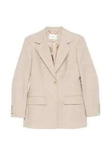 Приталенный пиджак Fallon с клапанами на карманах Joseph, бежевый