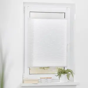 [T] Жалюзи плиссе «Plissé Klemmfix, без сверления, натяжение, прогар», LICHTBLICK ORIGINAL, полупрозрачные, в современном мятом виде. Легко установить жалюзи-плиссе на окно с помощью четырех зажимных опор – без раскачивания. Во многих цветах, а также для