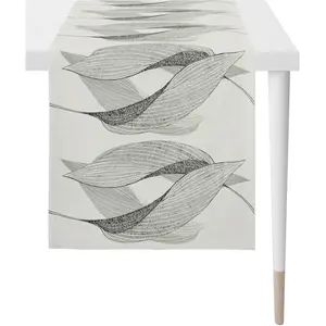 Дорожка на стол 7312 LOFT STYLE жаккардовая ткань Apelt, черный/белый/серый