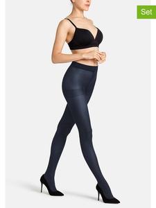 Camano Комплект из 2 пар: колготки "Everyday Premium Matt" темно-синего цвета - 60 ден