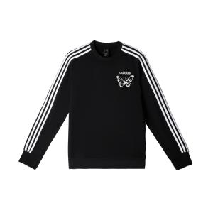 Adidas Свитшот мужской черный с круглым вырезом Moderate