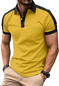 Мужская поло Casual с коротким рукавом и цветными блоками Weinexra