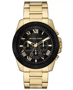 Мужские часы Alek Chronograph с золотистым корпусом из нержавеющей стали, 44 мм Michael Kors