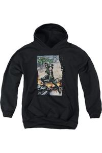 Толстовка с капюшоном Justice League of America "Огонь и дождь" для молодежи Gildan, черный