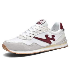 Binary Износостойкие, легкие, дышащие и нескользящие. Низкие повседневные мужские туфли цвета слоновой кости/темно-красного