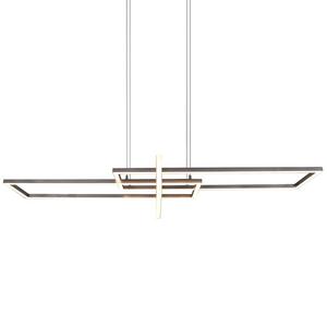 Светодиодный подвесной светильник Trio Salinas, железо - 1-пламень - серебро